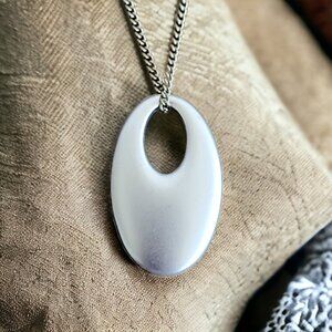 LUCKY BRAND Long Oval Pendant Necklace